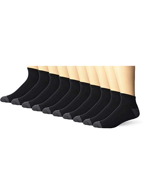 Amazon Essentials Men's 10-Pack Cotton Half Cushioned Ankle Socks