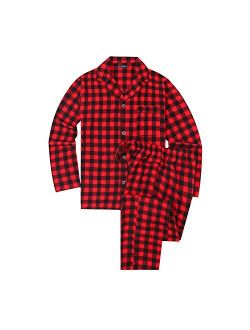 Noble Mount Twin Boat Mens Pajamas Set - 100% Cotton Flannel Pajamas for Men