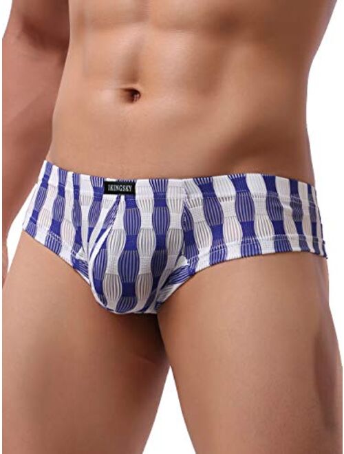iKingsky Men's Cheeky Boxer Briefs Sexy Low Rise Pouch Men Thong