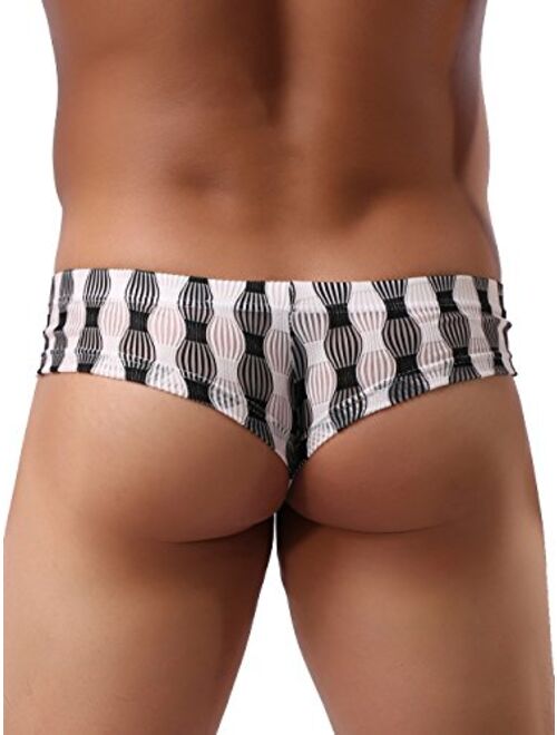 iKingsky Men's Cheeky Boxer Briefs Sexy Low Rise Pouch Men Thong