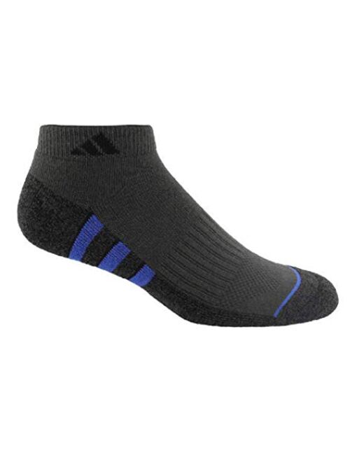 Adidas Men's 6-pair Low Cut Sock with Climalite White Black Regular and Extended Sizes