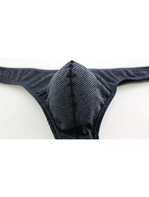 Summer Code Mens Striped Thong Microfiber Stretch Underwear Pack