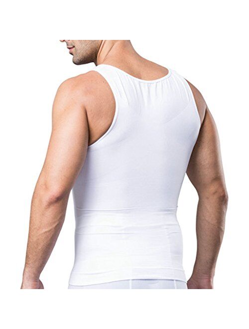 JIAO MIAO Mens Waist Body Shaper Vest T-Shirt Tank Tops