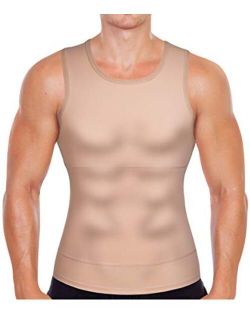 Gotoly Men Compression Shirt Shapewear Slimming Body Shaper Vest Undershirt Weight Loss Tank Top