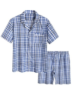 Latuza Men's Cotton Woven Short Sleepwear Pajama Set