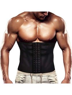 Wonderience Men Waist Trainer Slimming Body Shaper Belt Support Underwear Sweat Weight Loss Corset