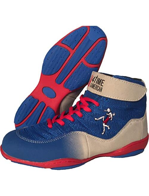 4 Time All American The Patriot, Blue Wrestling Shoes Youth Sizes 1-6