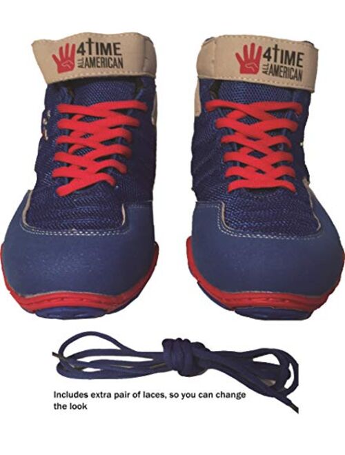 4 Time All American The Patriot, Blue Wrestling Shoes Youth Sizes 1-6