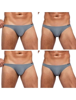 Underwear Men's 4 Pack Classic Low Rise Stretchy Hip Briefs Bikini
