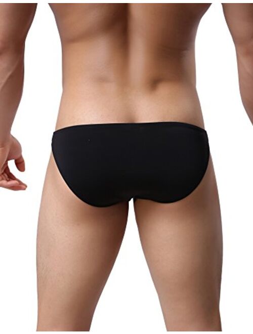 Avidlove Underwear Men's 4 Pack Classic Low Rise Stretchy Hip Briefs Bikini
