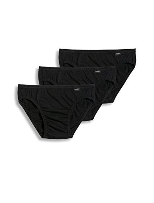 Jockey Men's Cotton Solid Underwear Elance Brief - 3 Pack