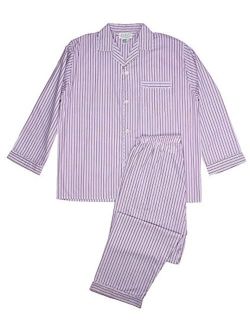 Men's Woven Sleepwear Long Sleeve Pajama Set Cotton Blend - Regular & Big Sizes