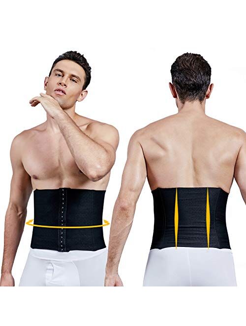 Vaslanda Men Firm Tummy Control Shapewear Compression Waist Cincher Slimming Body Shaper Belly Fat Girdle Stomach Band