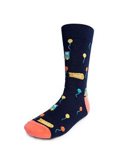 Novelty Dress Socks for Men - Dress Sock - Premium Cotton - Size 8-13 (One Pair)