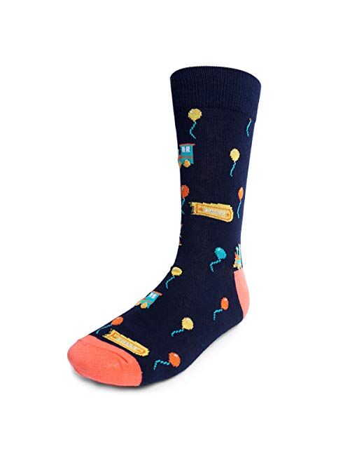 Novelty Dress Socks for Men - Dress Sock - Premium Cotton - Size 8-13 (One Pair)