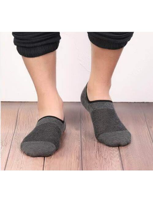 GOBEST No Show Socks Men Low Cut Socks Cotton With Non-Slip Grip
