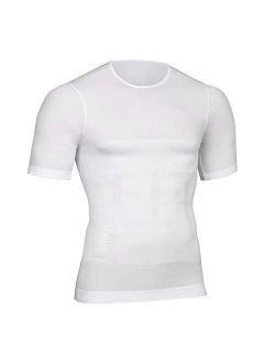 Coolsion Men Slimming Body Shaper Vest Shirt Abs Abdomen Slim Compression Tank Top