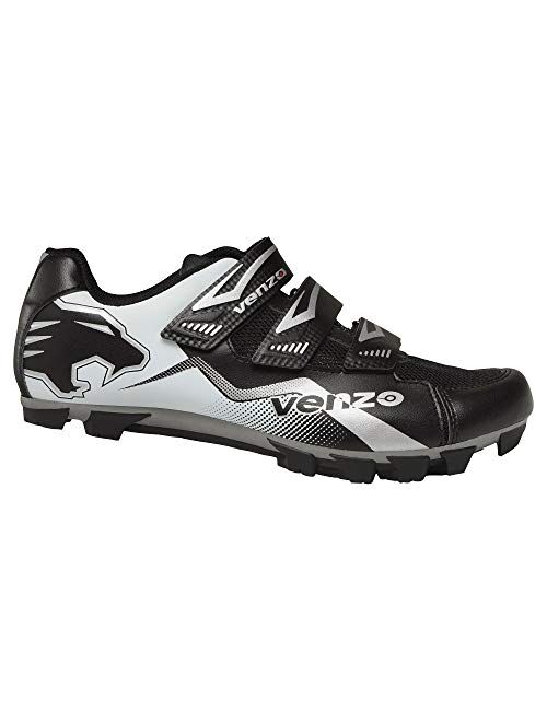 Venzo Mountain Men's Bike Bicycle Cycling Shoes - Compatible for Shimano SPD Cleats - Good for Spin Cycle, Off Road and MTB