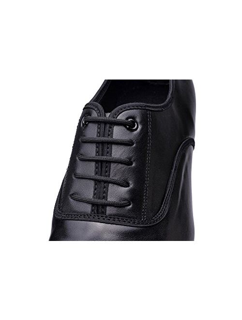 DLisiting Latin Dance Shoes Mens Ballroom Leather Modern Dancing Shoes Black