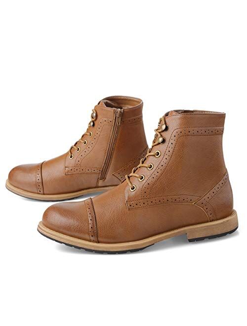GM GOLAIMAN Men's Dress Boots Casual Lace up Cap Toe Boots
