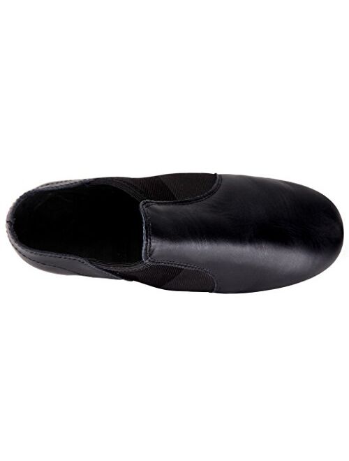 Linodes Tent Leather Upper Jazz Shoe Slip-on for Women and Men's Dance Shoes