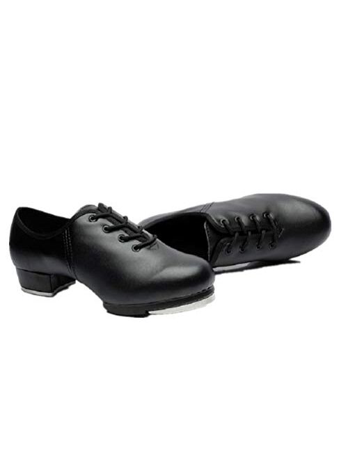 BeiBestCoat Synthetic Tap Shoes Oxford Dancing Shoes for Men,Adults, Black