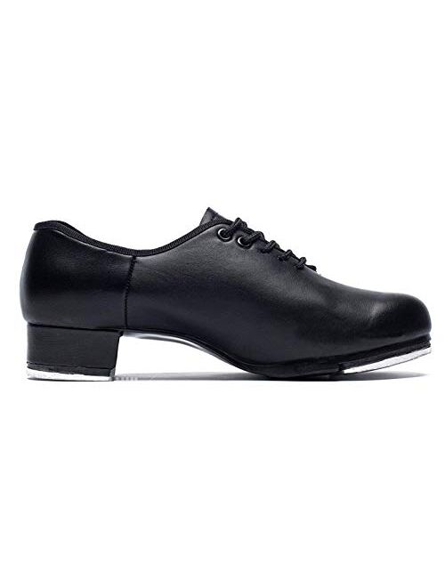 Joocare Men's Oxford Lace up Jazz Tap Dance Shoes