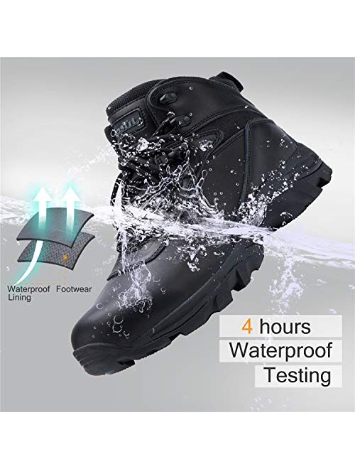 Leisfit Men's Outdoor Waterproof Hiking Boots Insulated Boots Work Boots Trekking Boots