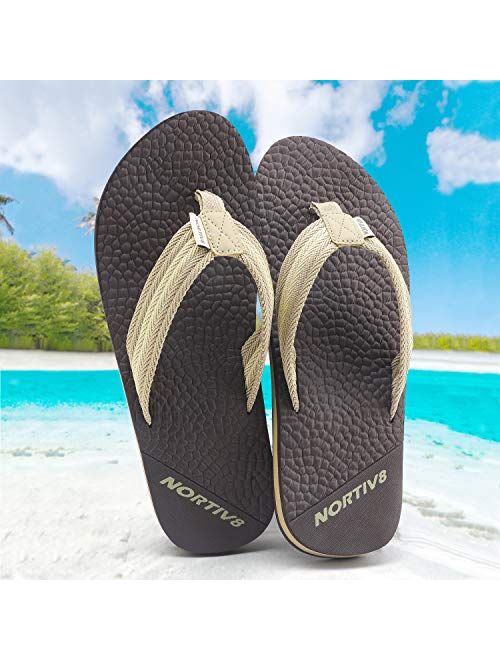 NORTIV 8 Men's Thong Flip Flops Sandals Comfortable Light Weight Beach Sandal
