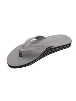 Rainbow Sandals Men's Premier Leather Double Layer with Arch Wide Strap
