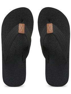 MAIITRIP Men's Soft Comfort Flip Flops(Size:7-13)(Black,Brow,Blue,Grey)