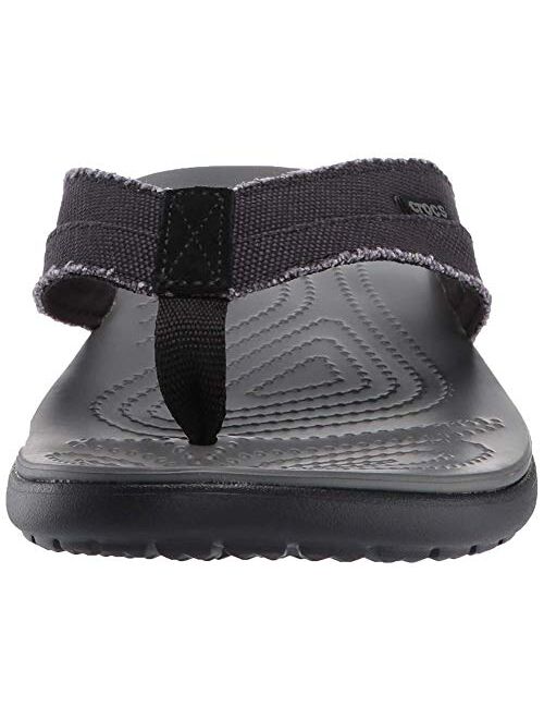 Crocs Men's Santa Cruz Canvas Flip Flop | Sandals Slip on Shoes
