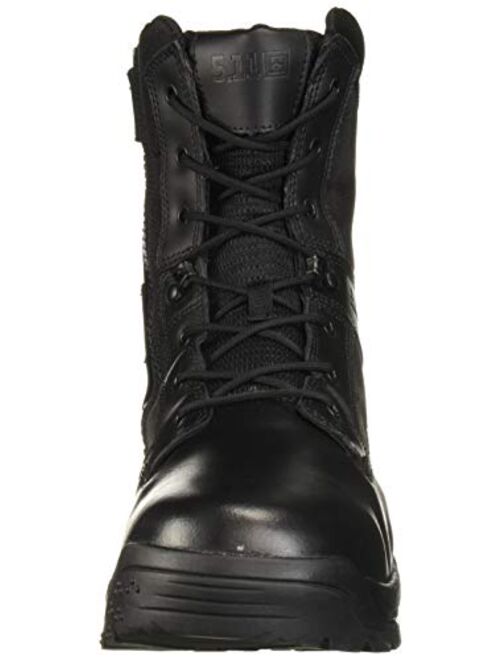 5.11 Tactical Men's ATAC 2.0 8" Leather Black Combat Military Side Zip Boots, Style 12391