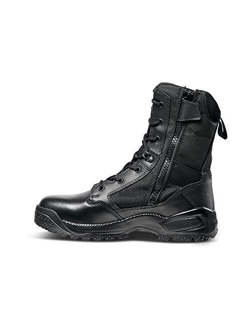 5.11 Tactical Men's ATAC 2.0 8" Leather Black Combat Military Side Zip Boots, Style 12391