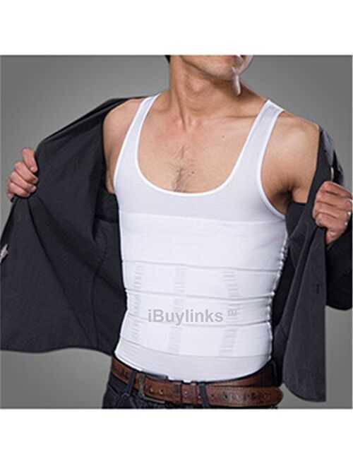 Mens Slimming Body Shaper Undershirt Vest Shirt Abs Abdomen Shaperware