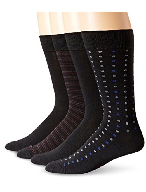 Dockers Men's 4 Pack Patterned Dress Socks
