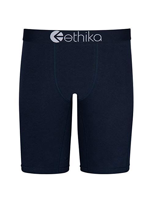 Ethika Mens- The Staple Cotton Solid Elastic Waist Boxer