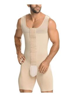 DoLoveY Men's Shapewear Bodysuit Full Body Shaper Compression Slimming Suit Breathable