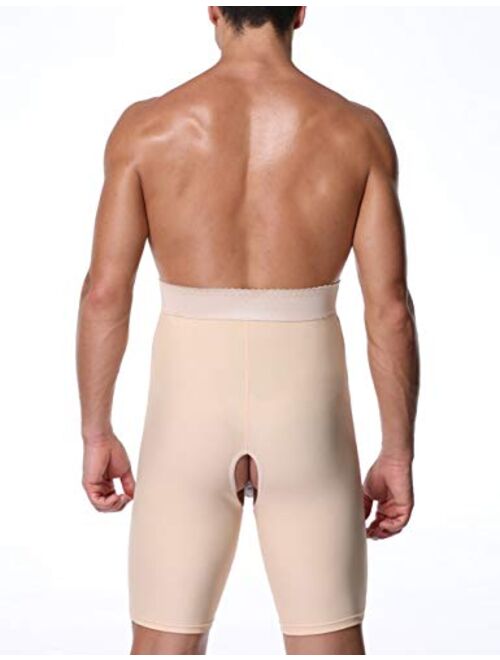 DoLoveY Men Tummy Control Shorts Girdle Body Shaper High Waist Leg Slimming Shapewear Compression Boxer Brief