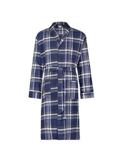 Mens Cotton Blend Lightweight Robe - Long Sleeve Premium Sleep & Morning Robe