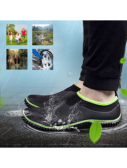 TENGTA Unisex Waterproof Garden Shoes Womens Rain Boots Mens Car Wash Footwear