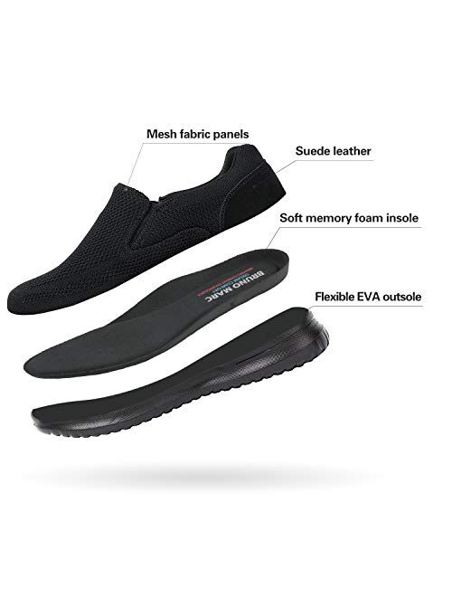 Bruno Marc Men's Slip On Loafer Shoes Mesh Walking Sneakers