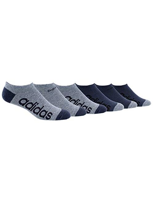 adidas mens Superlite Linear No Show Socks (6-pair)
