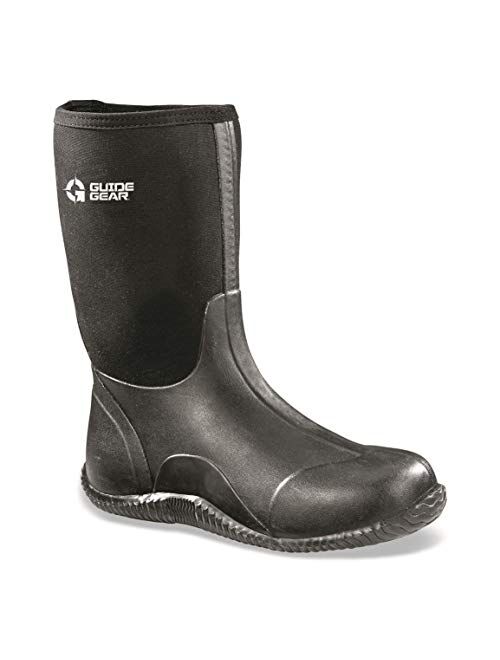 Buy Guide Gear Men's Mid Bogger Waterproof Rubber Boots, Black online | Topofstyle