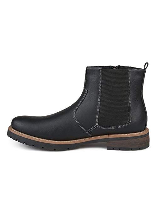 Vance Co. Mens Faux Leather Casual Chelsea Boots