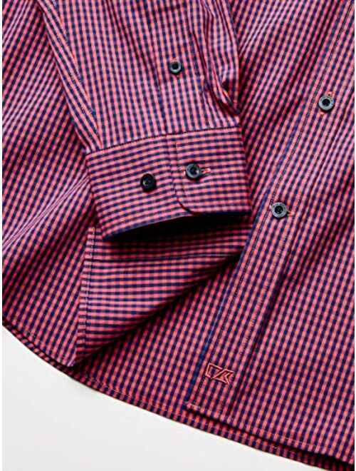 Cutter & Buck Men's Long Sleeve Anchor Gingham Button Up Shirt