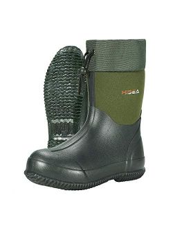 Ankle-Height Rain Boots Rubber Garden Boots Waterproof Muck Riding Boots Neoprene Outdoor Work Boots for Women Men
