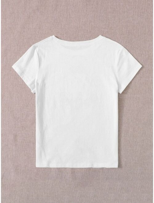 Tropical & Letter Graphic Tee