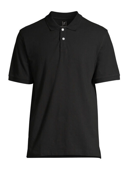George Men's and Big Men's Stretch Pique Polo Shirt, Up to Size 5XL