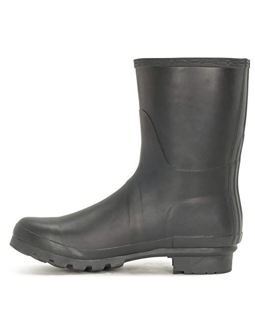 POLAR Mens Adjustable Side Rubber Waterproof Rain Wellingtons Boots